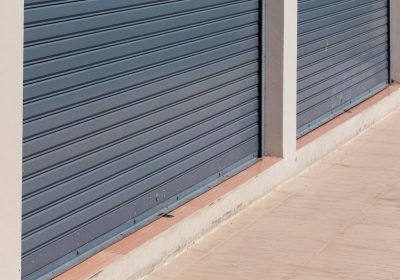 steel roller shutter door weathered